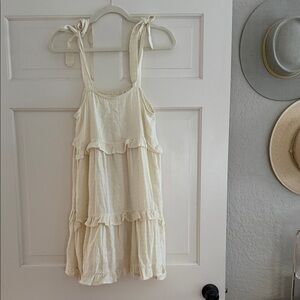 Rylee + Cru Cream Ruffle Dress